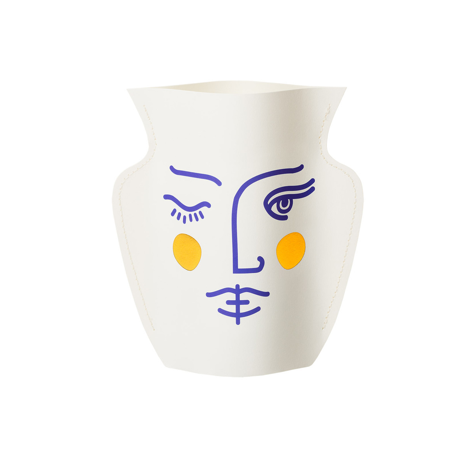 'Janus' Small Paper Flower Vase With Greeting Card