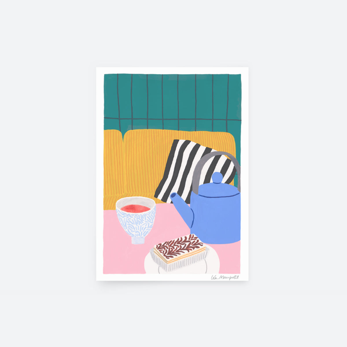 Colourful digital print by French illustrator Léa Maupetit – pépite