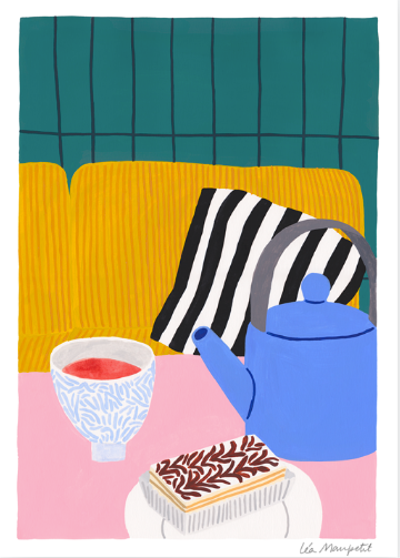 Colourful digital print by French illustrator Léa Maupetit