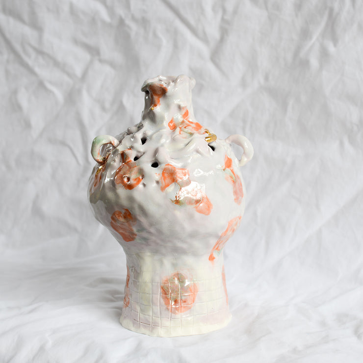 Peach Ceramic Vessel Handmade By Melbourne Ceramicist Tessy King