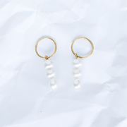 Gold-plated earrings handmade by Melbourne jeweller Yasmin Hackett